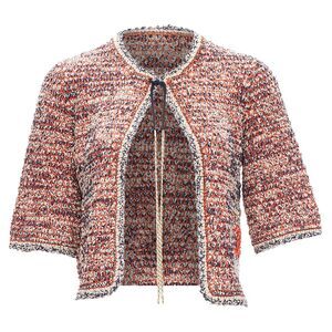 Chanel boule knitCC logo chain cropped jacket